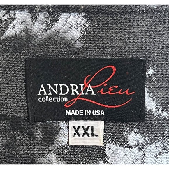 Andria Lieu XXL Jacket Distressed Chic Grunge Black & Gray Rocker Vibes - Picture 4 of 10